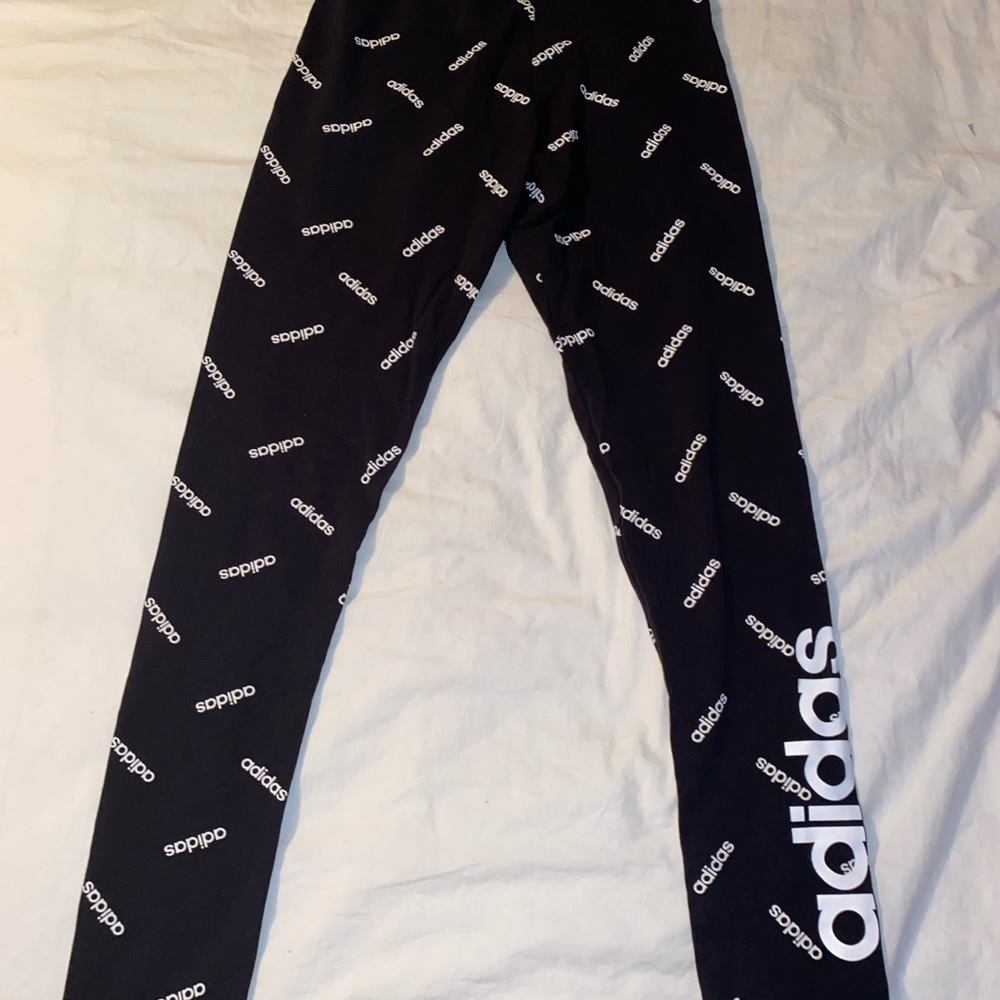 Black & white adidas leggings